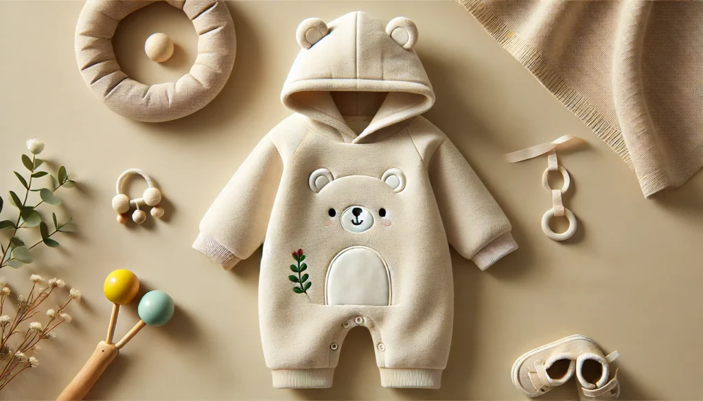 Rs 149 Bear Design Long-Sleeve Baby Jumpsuit Thespark Shop