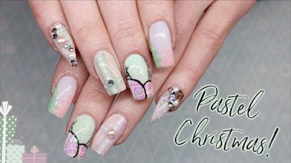 Acrylic:Pfjax3atlio= Christmas Nail Designs