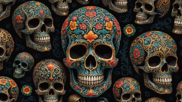skulls artistic representation created