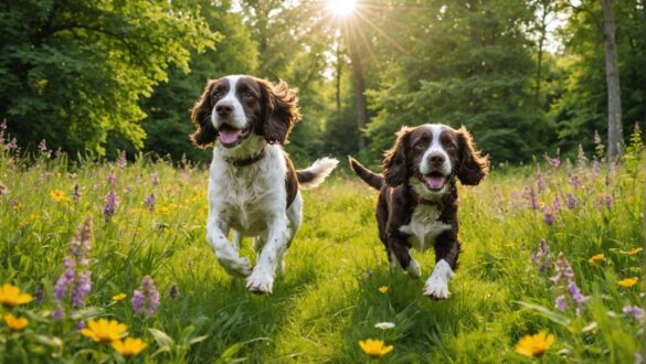 springer and cocker spaniel