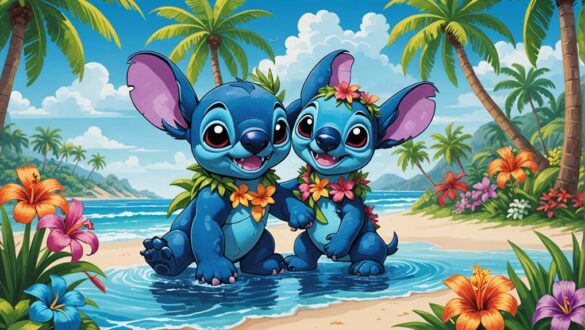 stitch and angel love