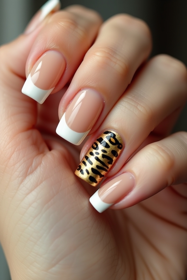 animal print nail accents