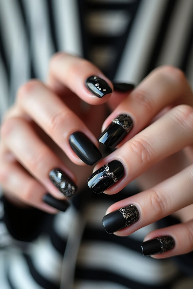 bold black and white stripes