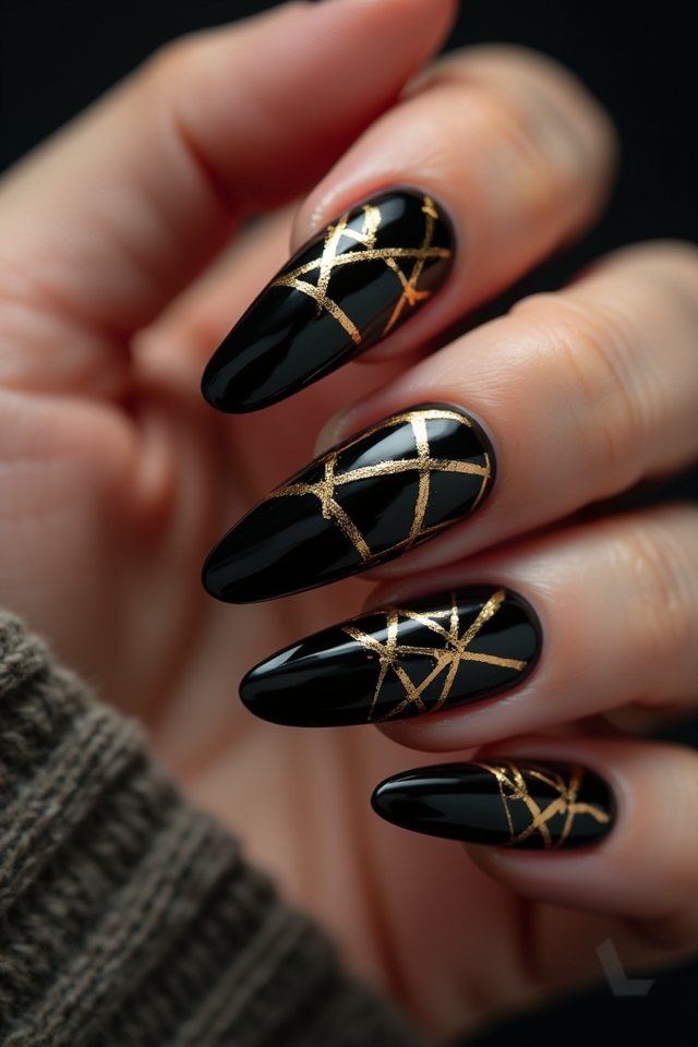 bold geometric nail art