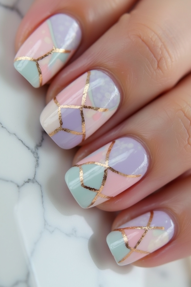 bold geometric nail designs