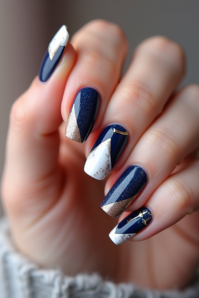 bold geometric nail designs