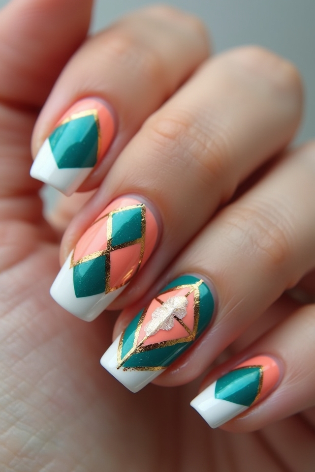 bold geometric nail designs