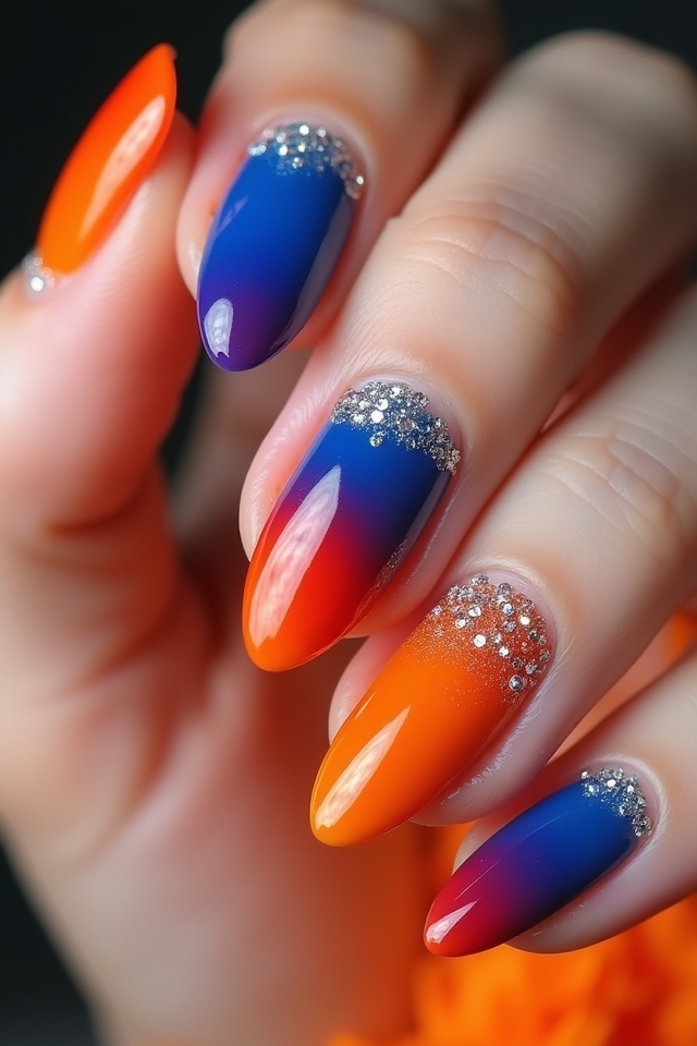 bold ombre nail art