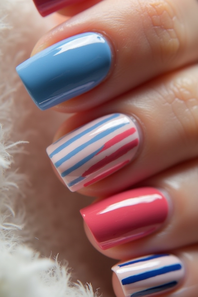 bold striped nail designs