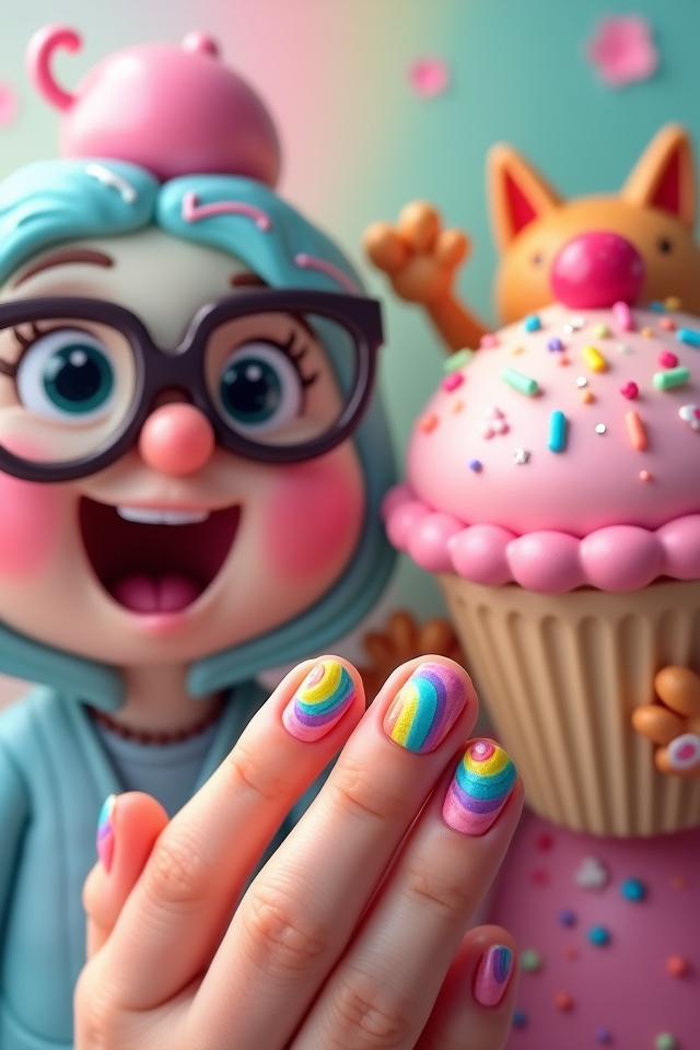 cartoon character nail designs