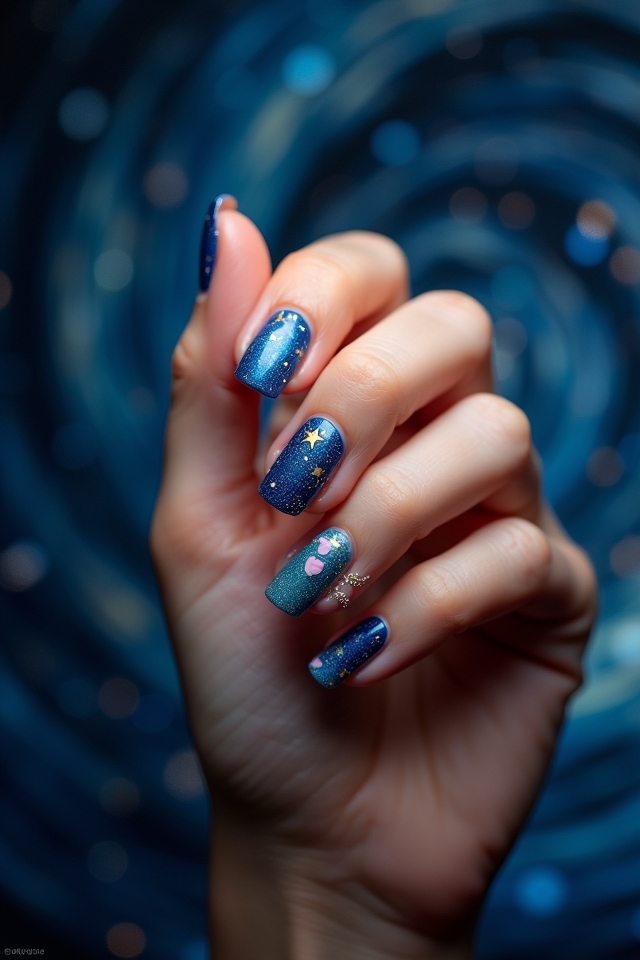 celestial nail art inspiration
