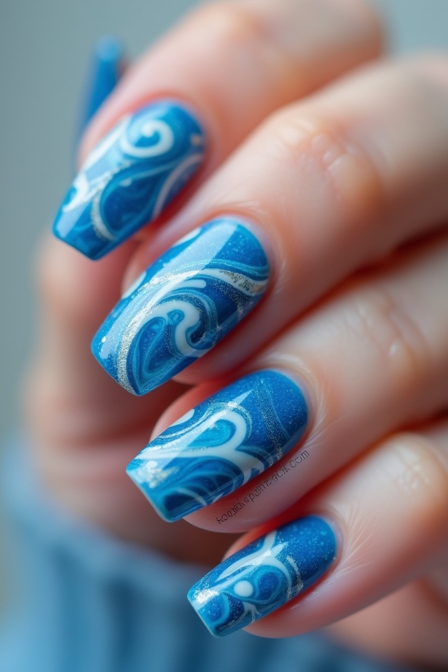 cerulean blue swirl techniques