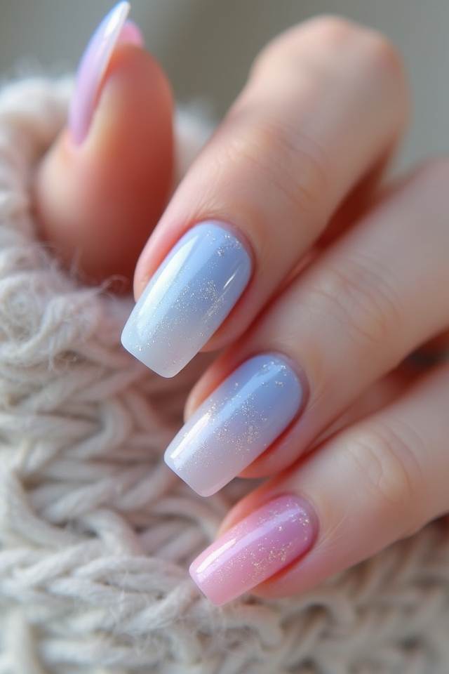 charming light blue pink gradient