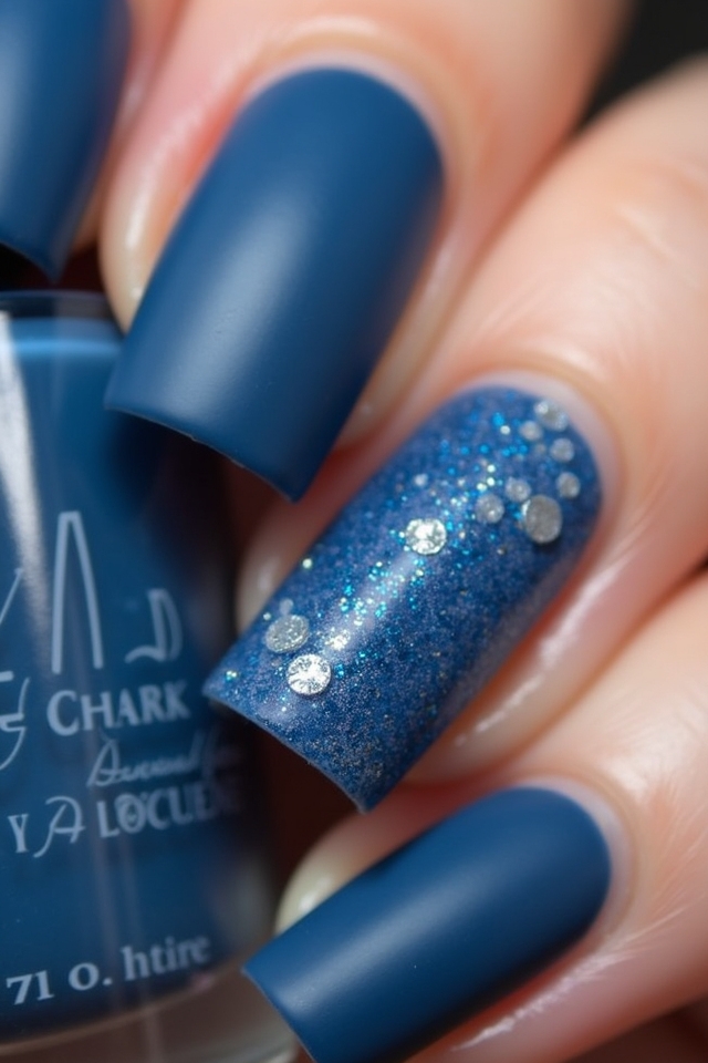 chic denim blue nails