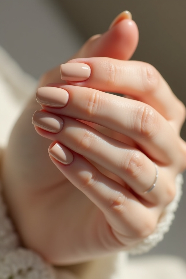 chic minimalist nude nails