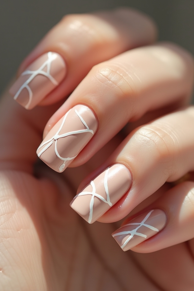 chic minimalist white lines