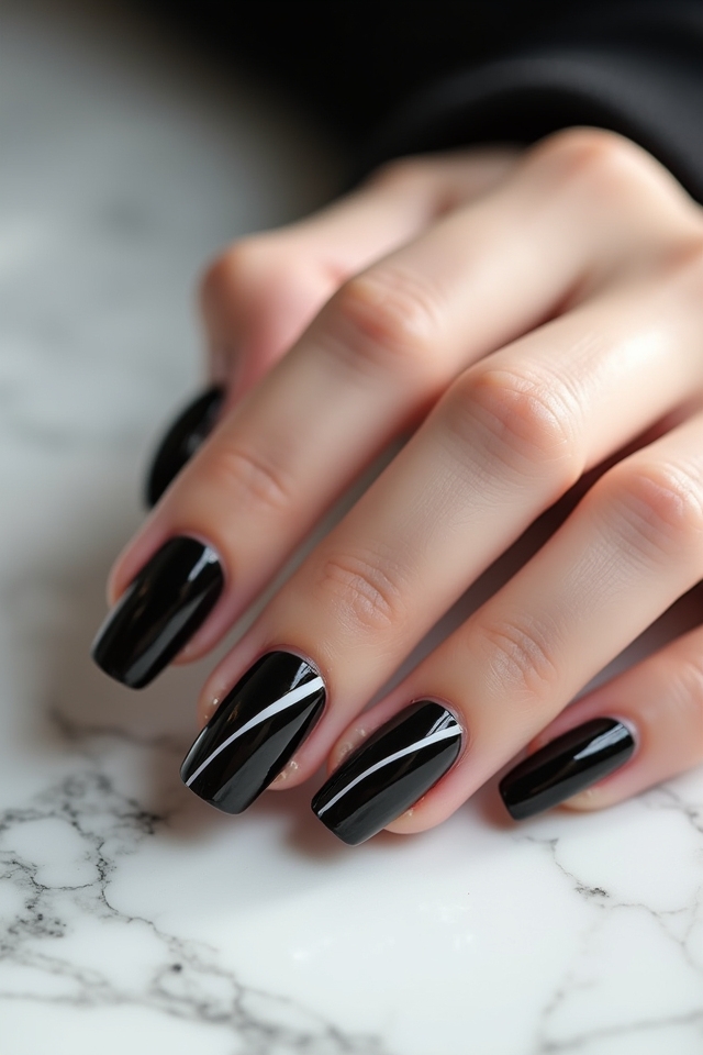 chic monochrome nail designs