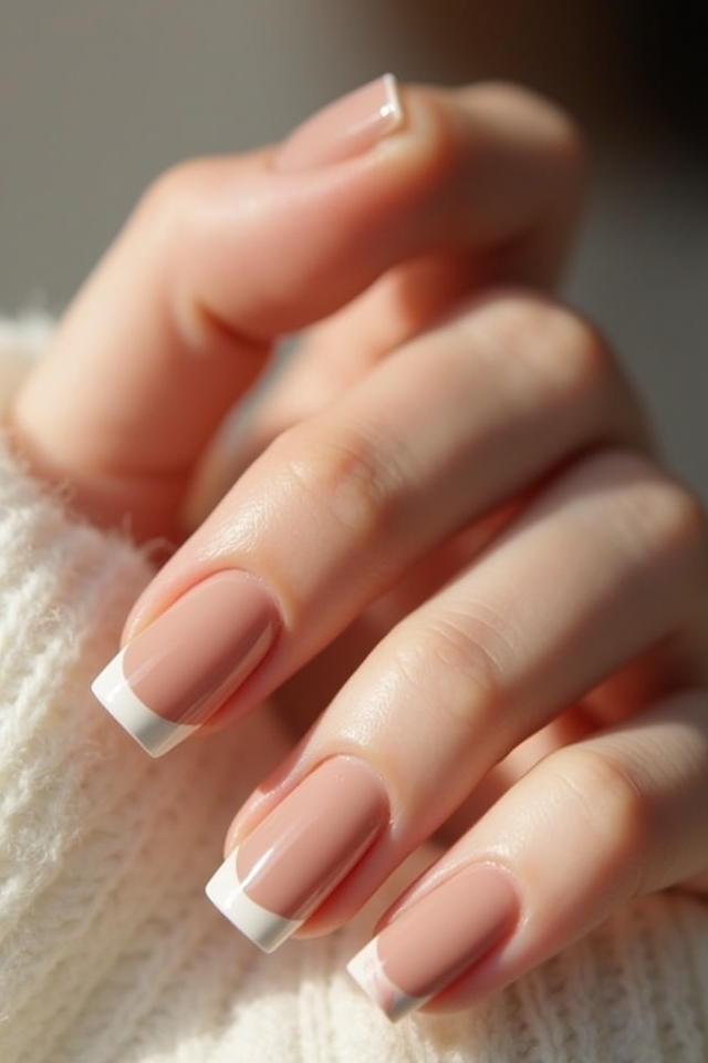 chic nude french tips