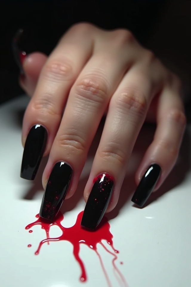 chilling halloween blood drips