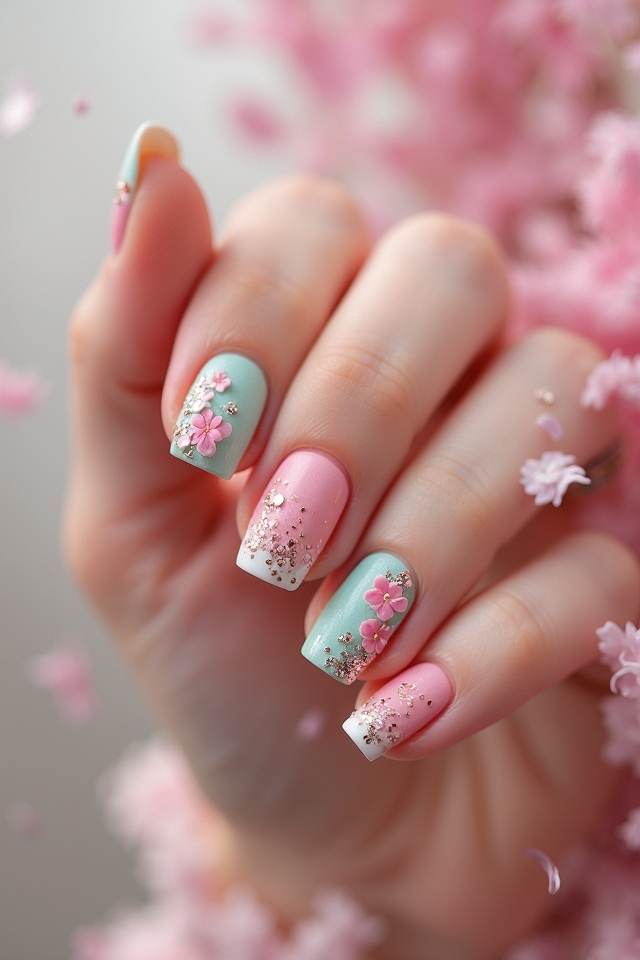 confetti nail art tutorial