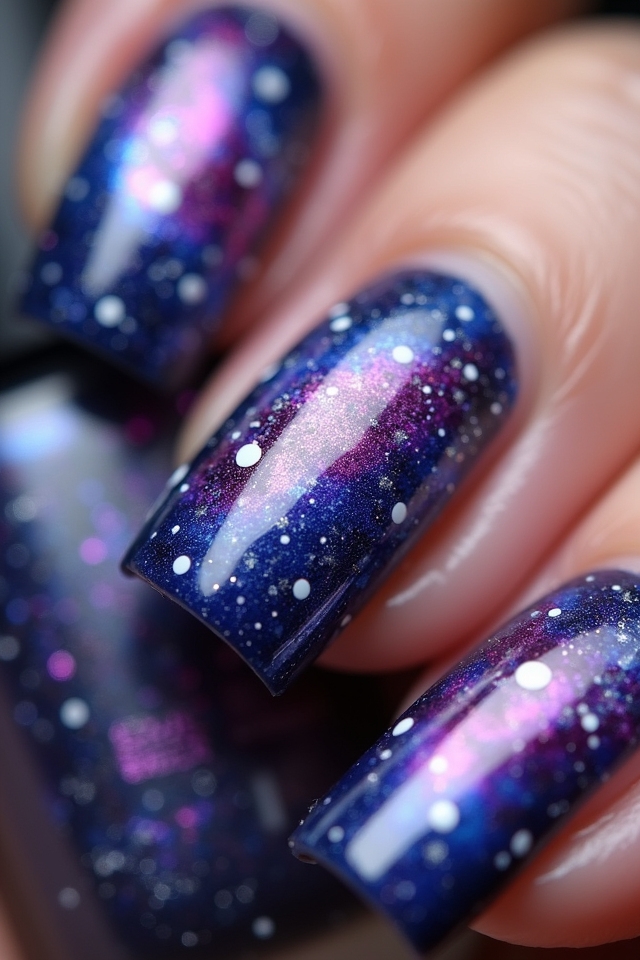 cosmic galaxy nail designs