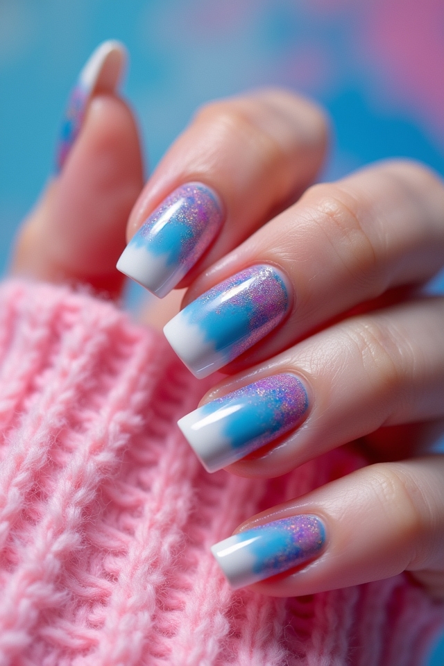 creative abstract nail art