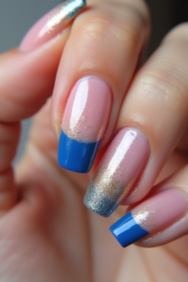creative dual tone nail art
