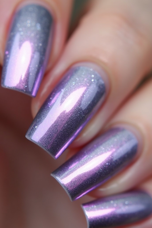 dreamy lavender ombre nails