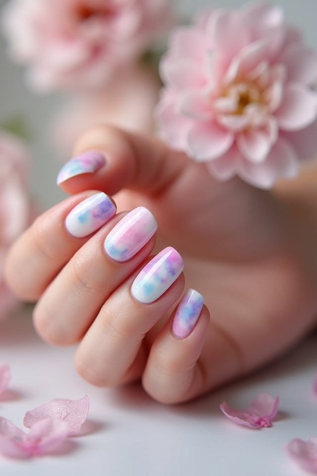 dreamy watercolor nail art