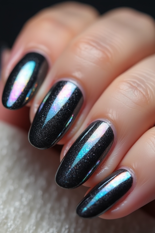 dual tone chrome nail art