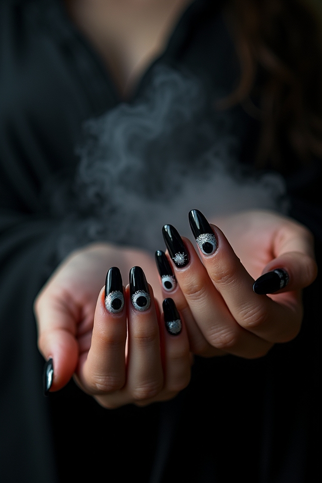 eerie eye halloween nails