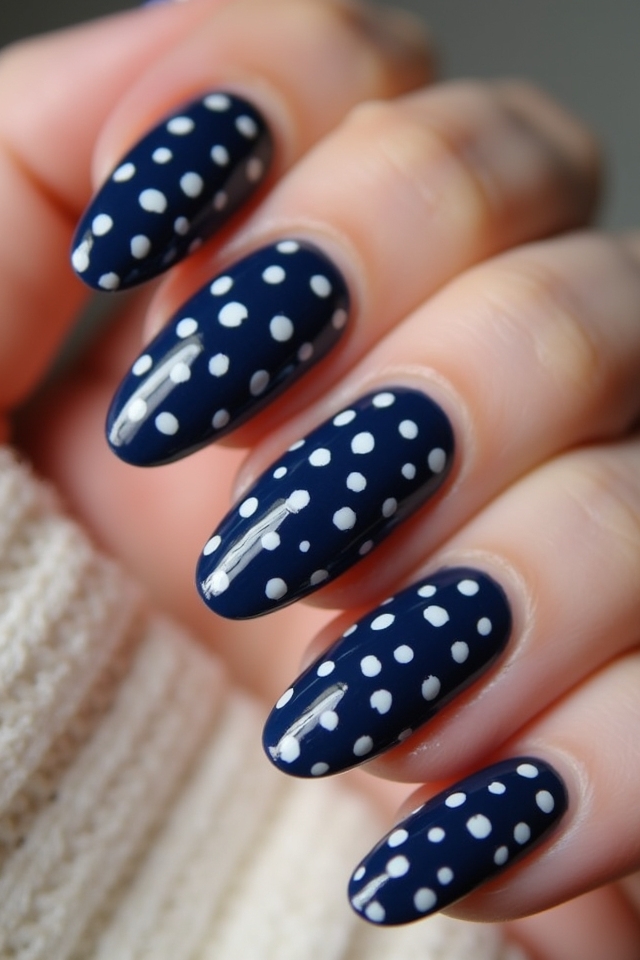 elegant dark blue dots