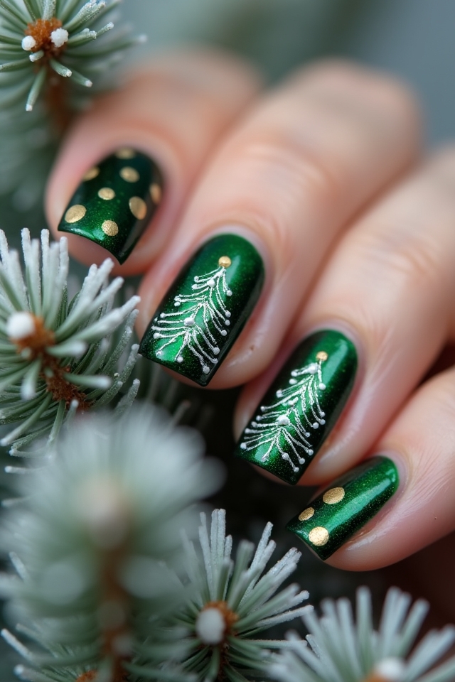 evergreen tree nail designs