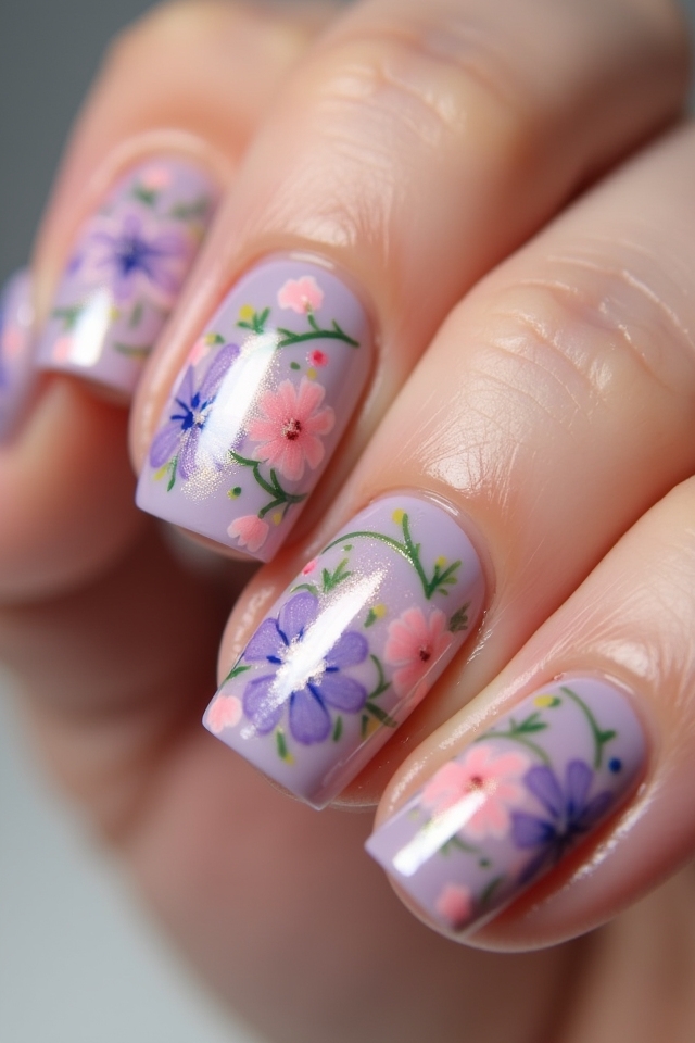 floral nail art designs