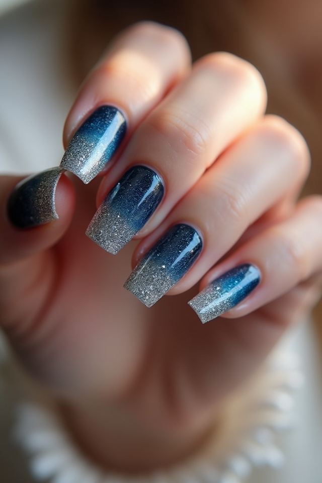 glitter ombre nail designs