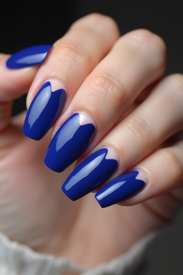 glossy blue with matte tips