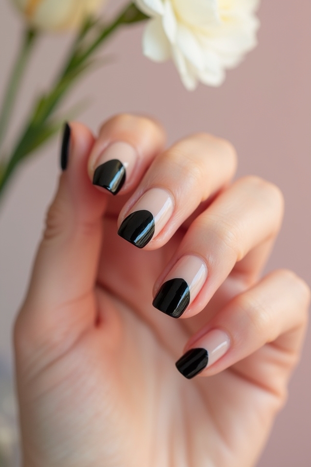 half moon french tips makeover