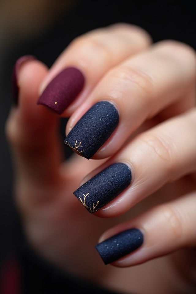 luxurious textured velvet nails
