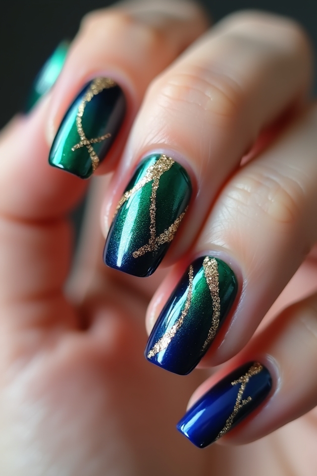 metallic foil nail designs