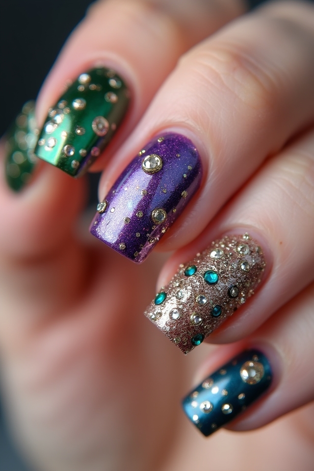 metallic nail art tips