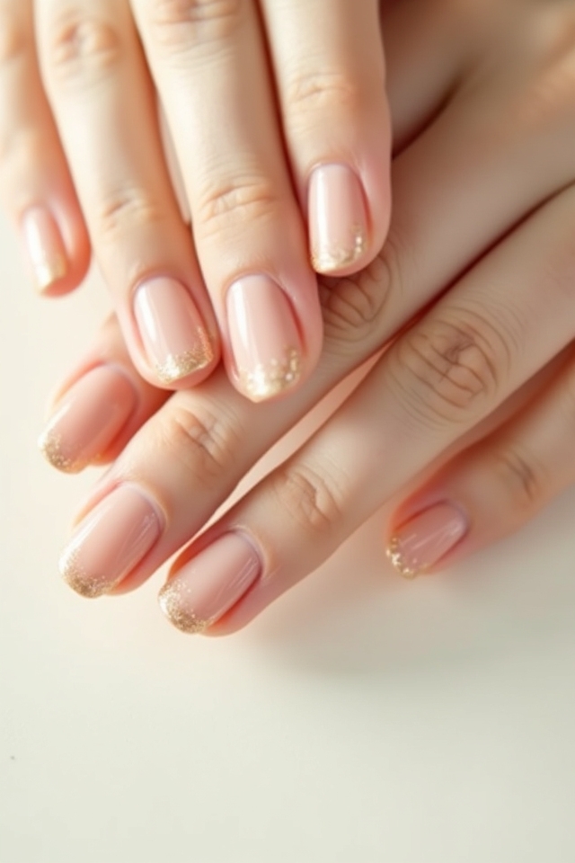 minimalist glitter design tips