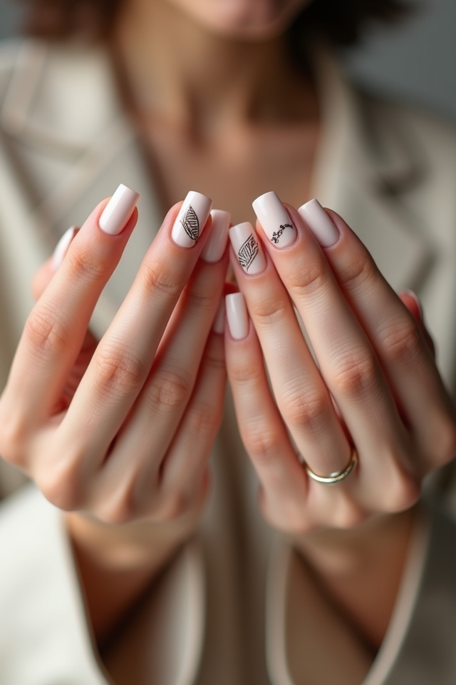 minimalist negative space nails