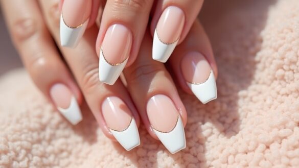 modern french tip nails