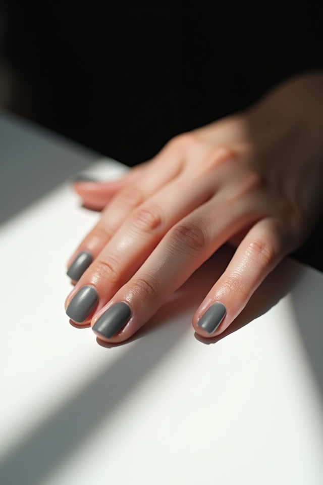 monochrome nail color statement