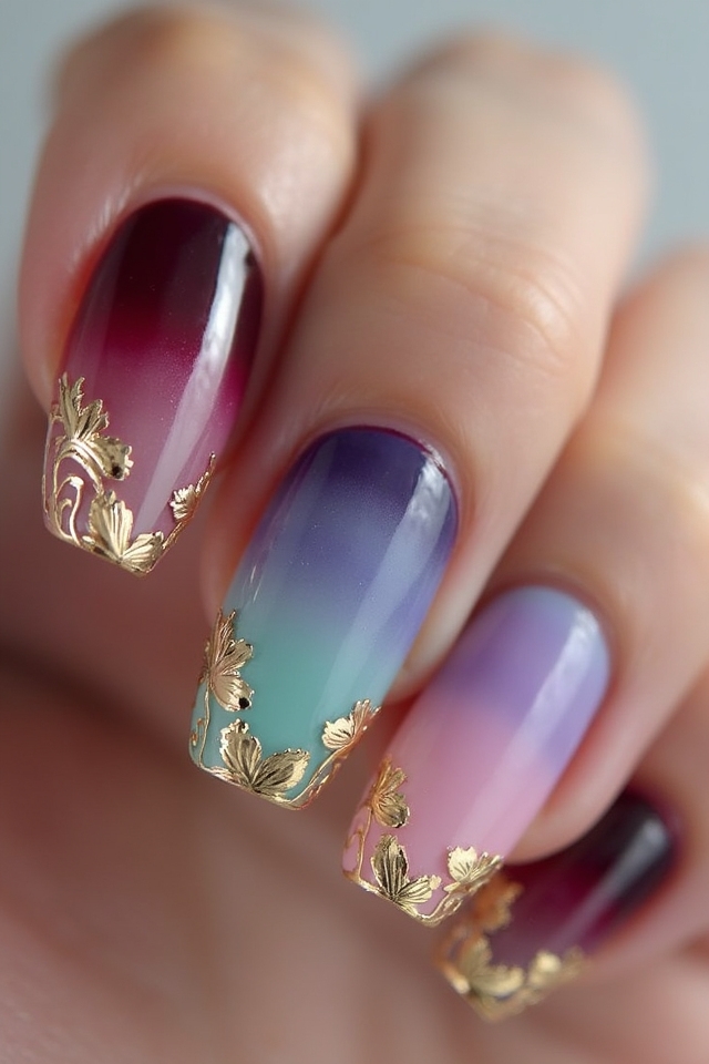 ombre nail color combinations