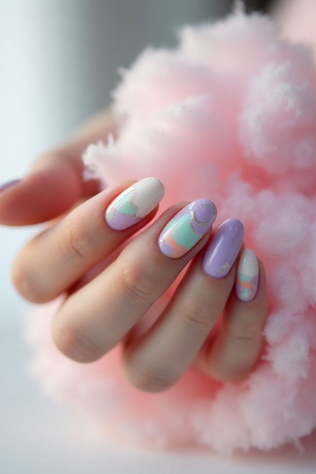 pastel nail color combinations