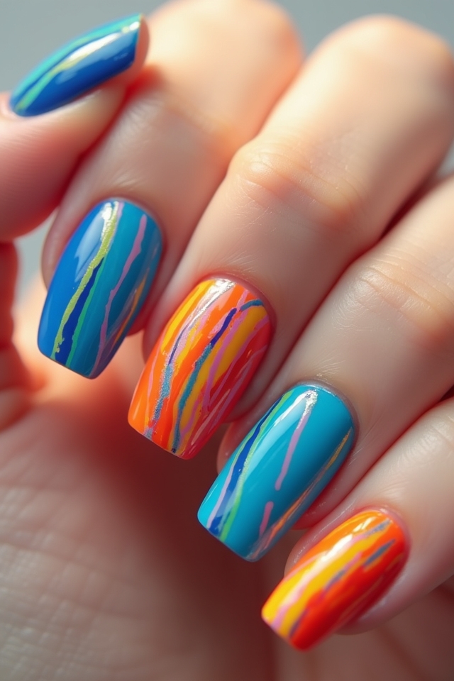 playful colorful nail designs