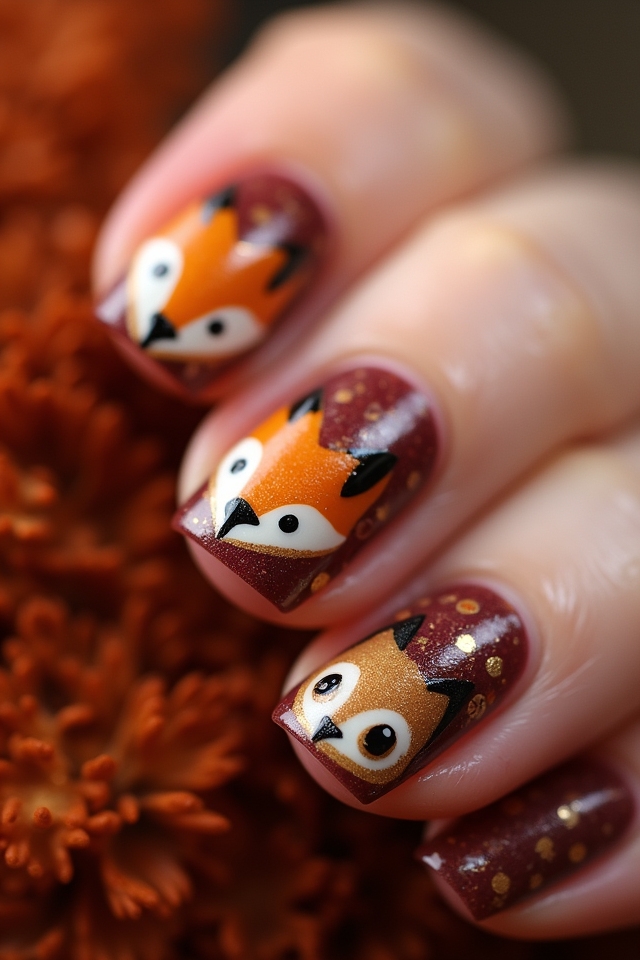 playful fall nail art