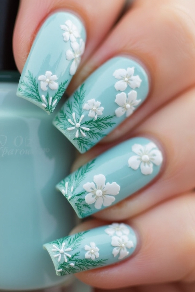 playful light blue florals