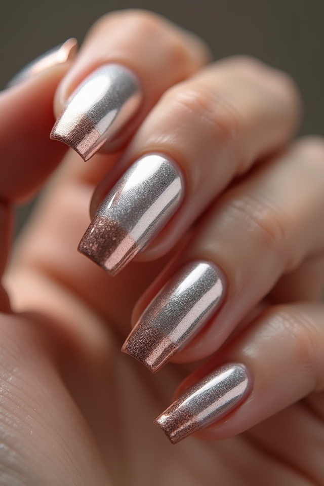 rose gold metallic elegance